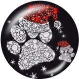 20MM   Flower  Butterfly  Print glass snaps buttons