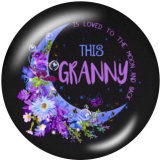 20MM Words  Butterfly  Print glass snaps buttons