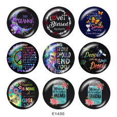 20MM Words  Butterfly  Print glass snaps buttons