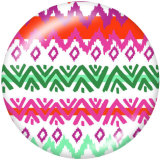 20MM Pattern Print glass snaps buttons Beach Ocean