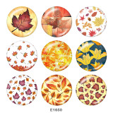 20MM  Flower  Print  glass snaps buttons