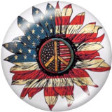 20MM Flower  Faith  Print glass snaps buttons