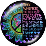 20MM Words  Butterfly  Print glass snaps buttons