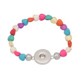 1 buttons With  snap Turquoise natural stone  bracelet fit snaps jewelry