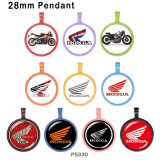 10pcs/lot motorcycle Car  glass picture printing products of various sizes  Fridge magnet cabochon
