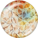 20MM  Flower  Print  glass snaps buttons