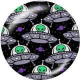 20MM  Pattern  Print  glass snaps buttons