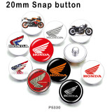 10pcs/lot motorcycle Car  glass picture printing products of various sizes  Fridge magnet cabochon