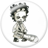 20MM  Halloween  Print  glass snaps buttons