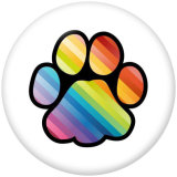 20MM  Free love  Print  glass snaps buttons jewelry rainbow LGBT