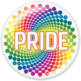 20MM  Free love  Print  glass snaps buttons jewelry rainbow LGBT