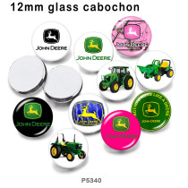 10pcs/lot truck  glass picture printing products of various sizes  Fridge magnet cabochon