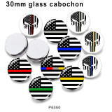 10pcs/lot National flag  glass picture printing products of various sizes  Fridge magnet cabochon