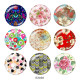 20MM  Flower  Print  glass snaps buttons