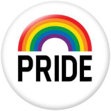 20MM  Love  smile  Print  glass snaps buttons rainbow LGBT