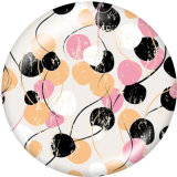 20MM  Flower  Print  glass snaps buttons