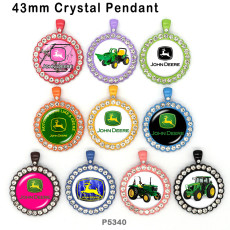 10pcs/lot truck  glass picture printing products of various sizes  Fridge magnet cabochon