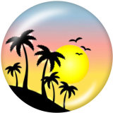 20MM  tree of life  Print  glass snaps buttons
