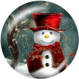 20MM  Christmas  Print  glass snaps buttons