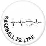 20MM  Football  Volleyball  Print  glass snaps buttons