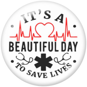 20MM  medical care  Print  glass snaps buttons