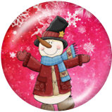 20MM  Christmas  Print  glass snaps buttons
