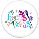 20MM  hocus  pocus  Print  glass snaps buttons Halloween