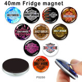 10pcs/lot motorcycle Car  glass picture printing products of various sizes  Fridge magnet cabochon
