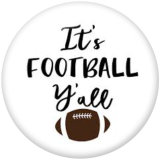 20MM  Football  Volleyball  Print  glass snaps buttons