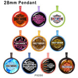 10pcs/lot motorcycle Car  glass picture printing products of various sizes  Fridge magnet cabochon