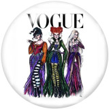 20MM  Vocue  Print  glass snaps buttons Halloween