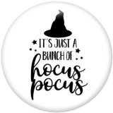 20MM  hocus  pocus  Print  glass snaps buttons Halloween