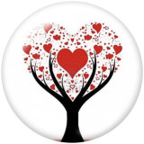 20MM  tree of life  Print  glass snaps buttons