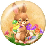 20MM  happy easter   Print  glass snaps buttons