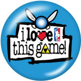 20MM  kiss Me  Print  glass snaps buttons