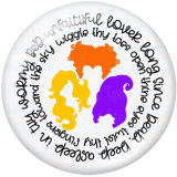 20MM  hocus  pocus  Print  glass snaps buttons Halloween