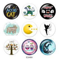 20MM  Elephant   Print  glass snaps buttons