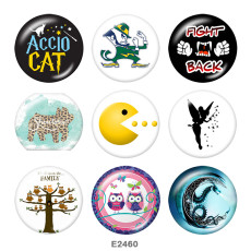 20MM  Elephant   Print  glass snaps buttons
