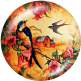 20MM  happy easter   Print  glass snaps buttons