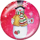 20MM  Christmas  Print  glass snaps buttons