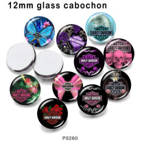 10pcs/lot motorcycle Car  glass picture printing products of various sizes  Fridge magnet cabochon
