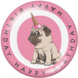 20MM  Cat  Dog  Print  glass snaps buttons
