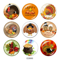 20MM  Halloween   Print  glass snaps buttons
