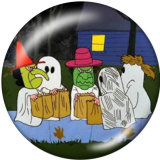 20MM  Halloween  Print  glass snaps buttons