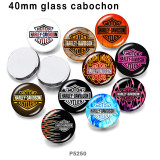 10pcs/lot motorcycle Car  glass picture printing products of various sizes  Fridge magnet cabochon