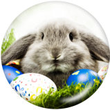 20MM  happy easter   Print  glass snaps buttons