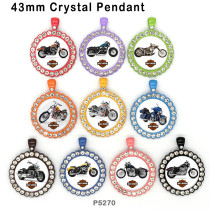 10pcs/lot motorcycle Car  glass picture printing products of various sizes  Fridge magnet cabochon