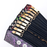 Snaps Leopard print series sandwich bracelet bag fit 18mm snap button jewelry