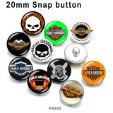 10pcs/lot motorcycle Car  glass picture printing products of various sizes  Fridge magnet cabochon