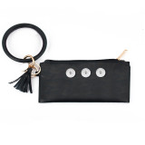 Snaps Leopard print series sandwich bracelet bag fit 18mm snap button jewelry